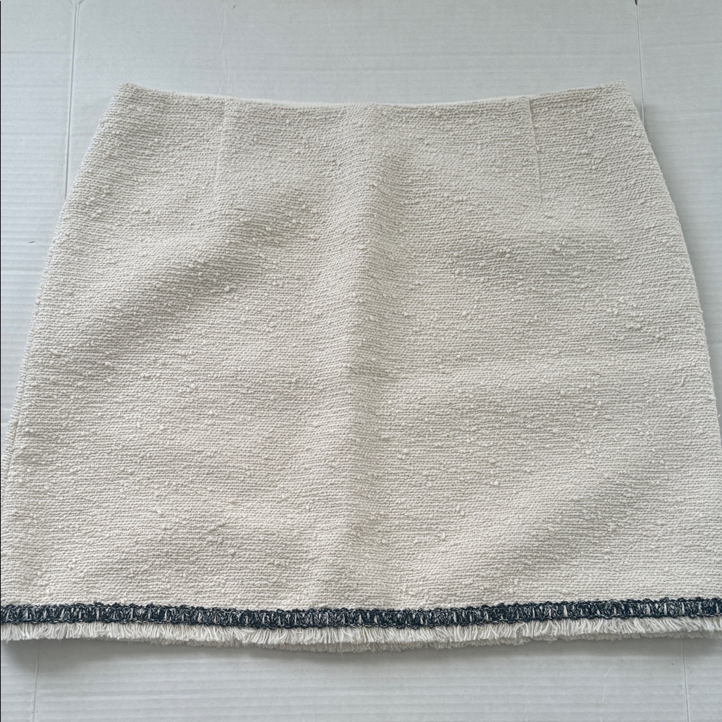 Moncler Cream Tweed Mini Skirt